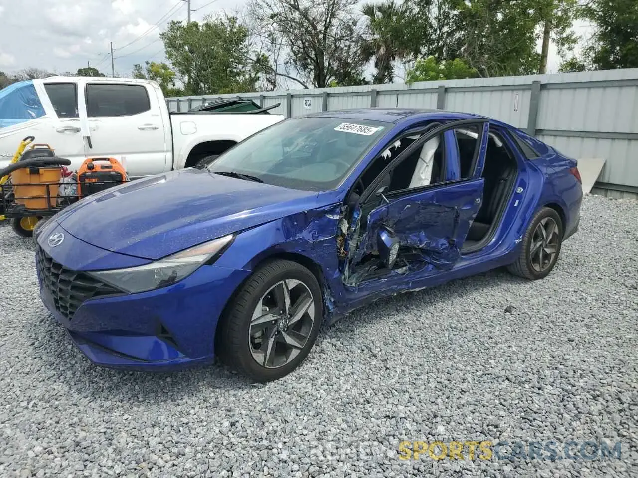 1 Photograph of a damaged car KMHLS4AG7PU551034 HYUNDAI ELANTRA 2023