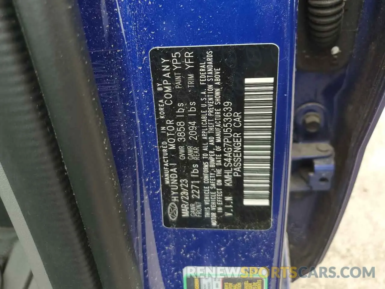 12 Photograph of a damaged car KMHLS4AG7PU553639 HYUNDAI ELANTRA 2023