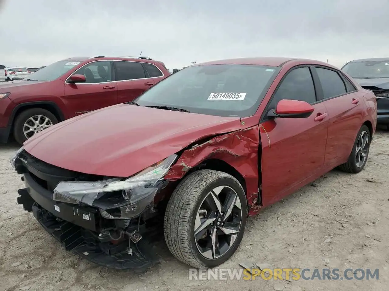 1 Photograph of a damaged car KMHLS4AG9PU451579 HYUNDAI ELANTRA 2023