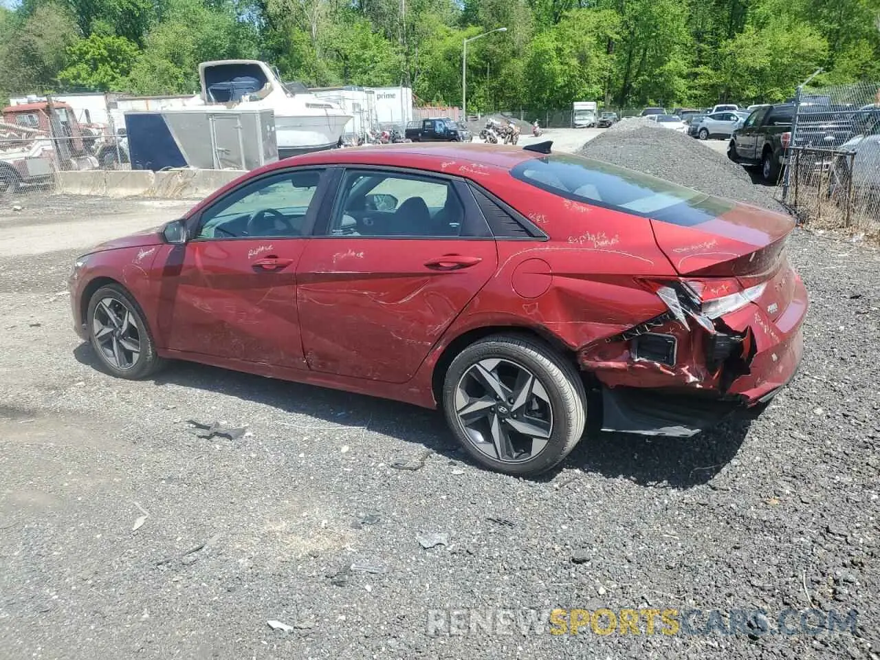 2 Photograph of a damaged car KMHLS4AG9PU590286 HYUNDAI ELANTRA 2023