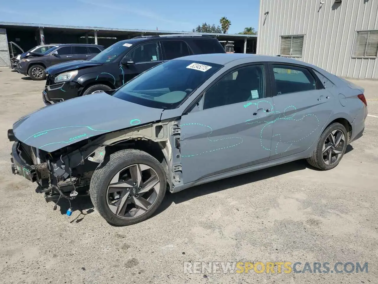 1 Photograph of a damaged car KMHLS4AGXPU431938 HYUNDAI ELANTRA 2023