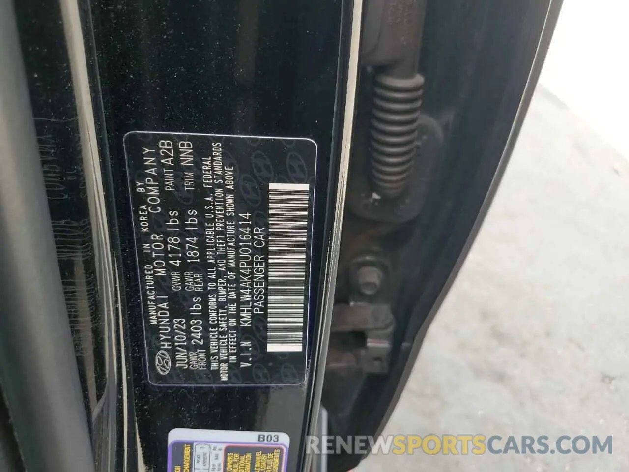 12 Photograph of a damaged car KMHLW4AK4PU016414 HYUNDAI ELANTRA 2023