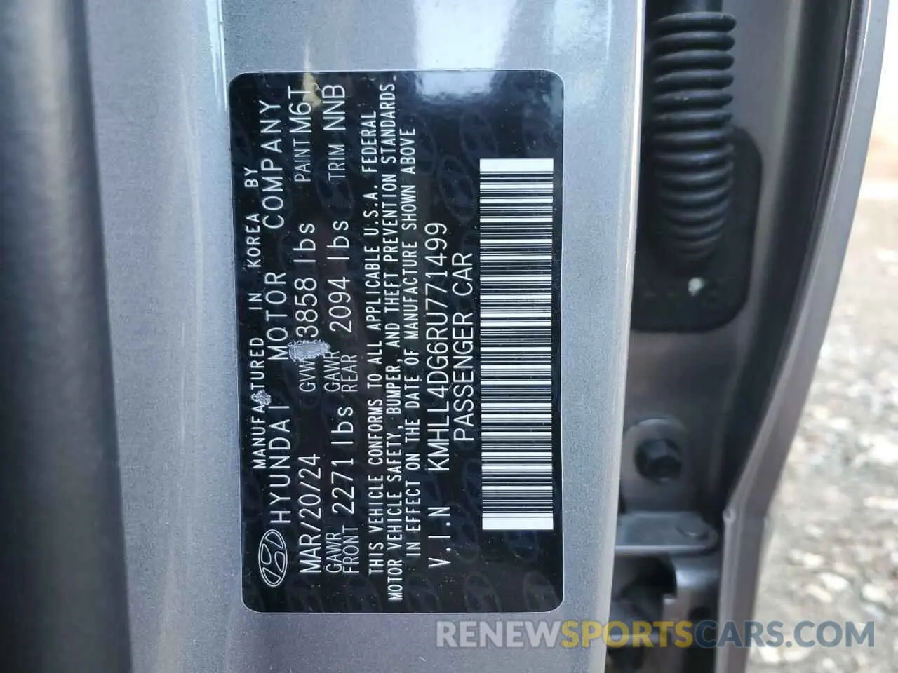 13 Photograph of a damaged car KMHLL4DG6RU771499 HYUNDAI ELANTRA 2024