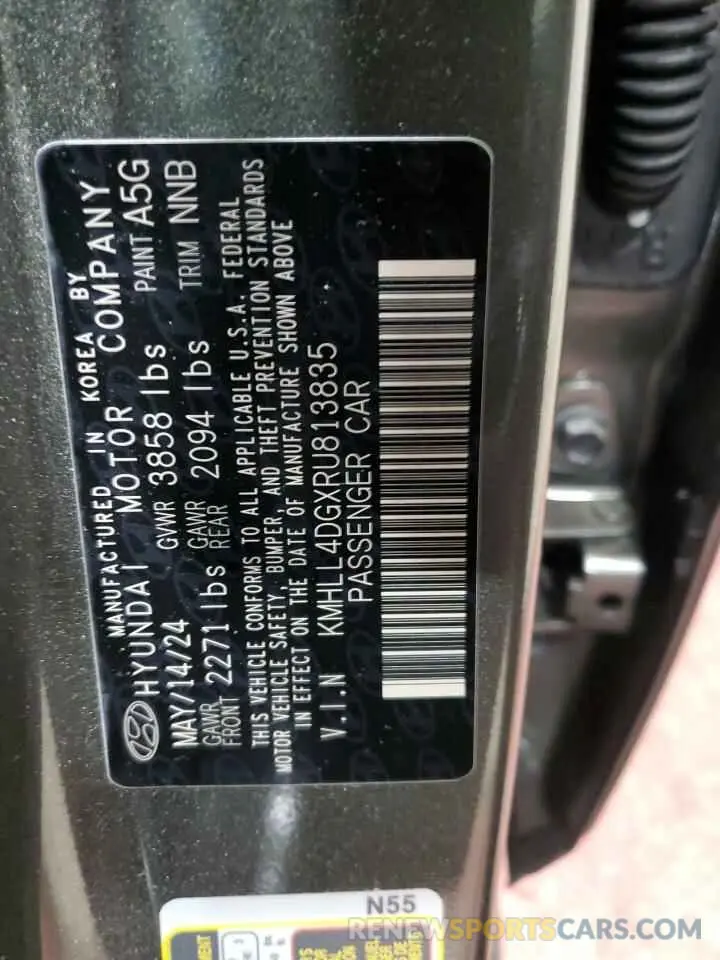 12 Photograph of a damaged car KMHLL4DGXRU813835 HYUNDAI ELANTRA 2024