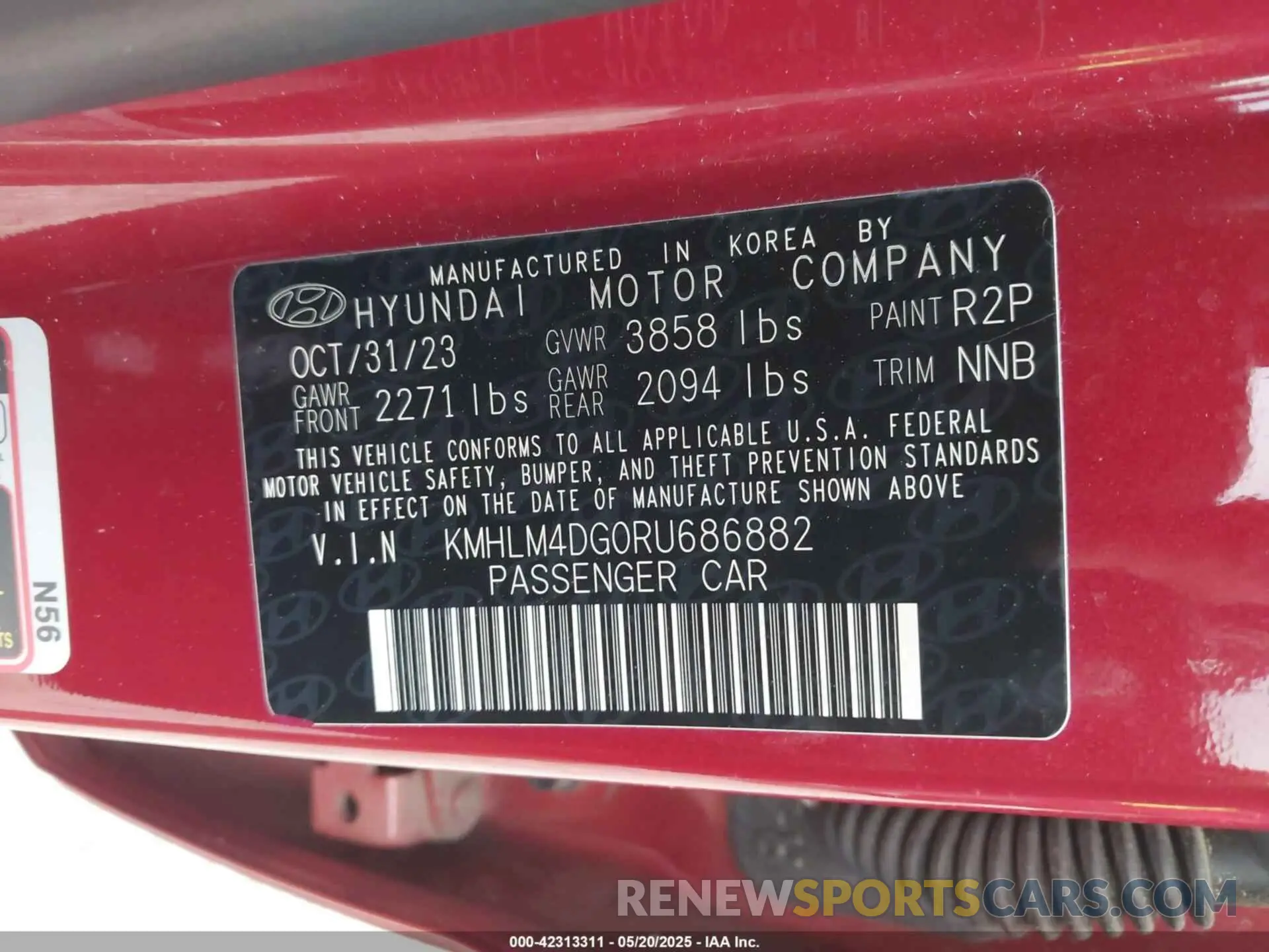 9 Photograph of a damaged car KMHLM4DG0RU686882 HYUNDAI ELANTRA 2024