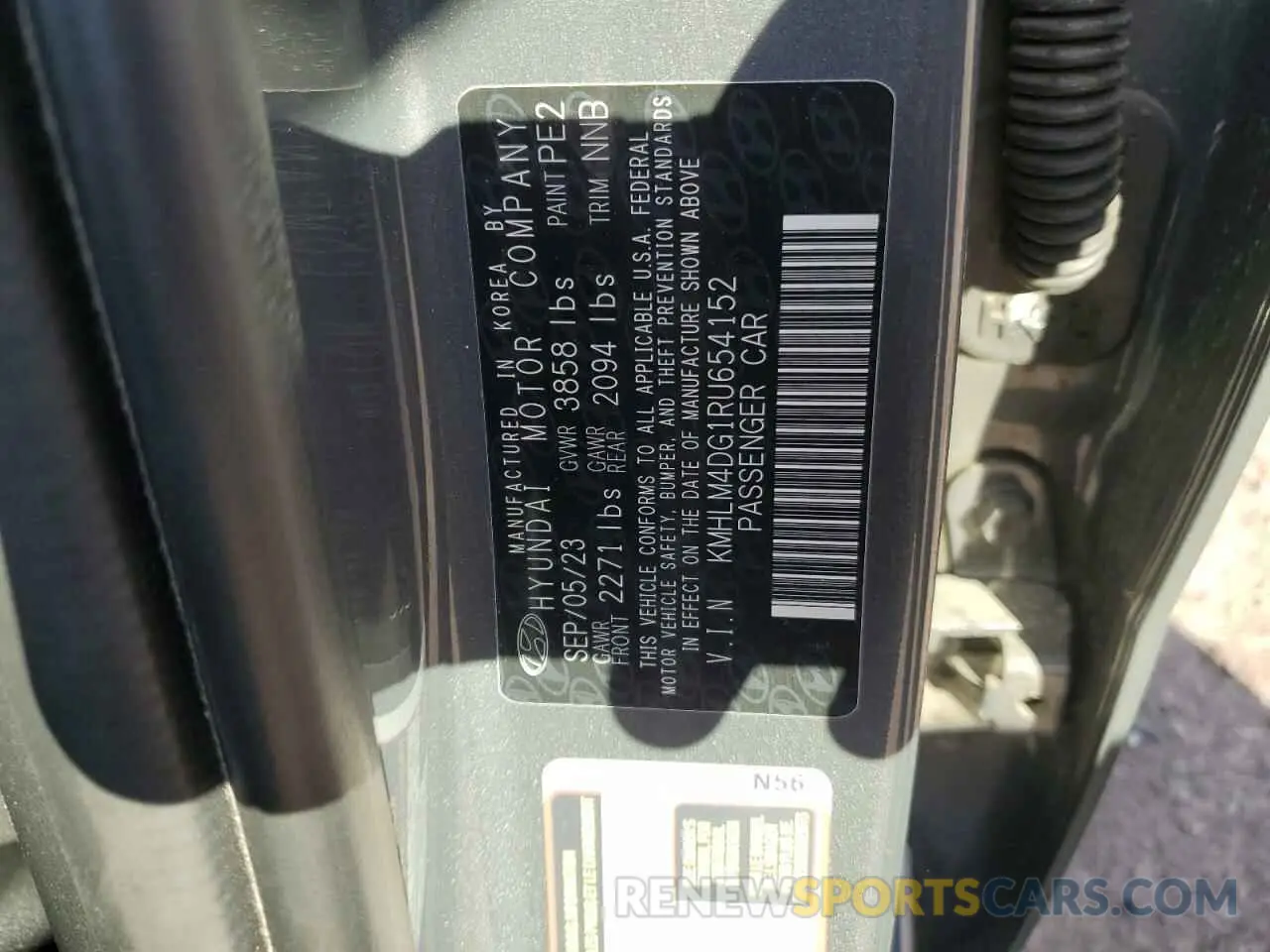 12 Photograph of a damaged car KMHLM4DG1RU654152 HYUNDAI ELANTRA 2024