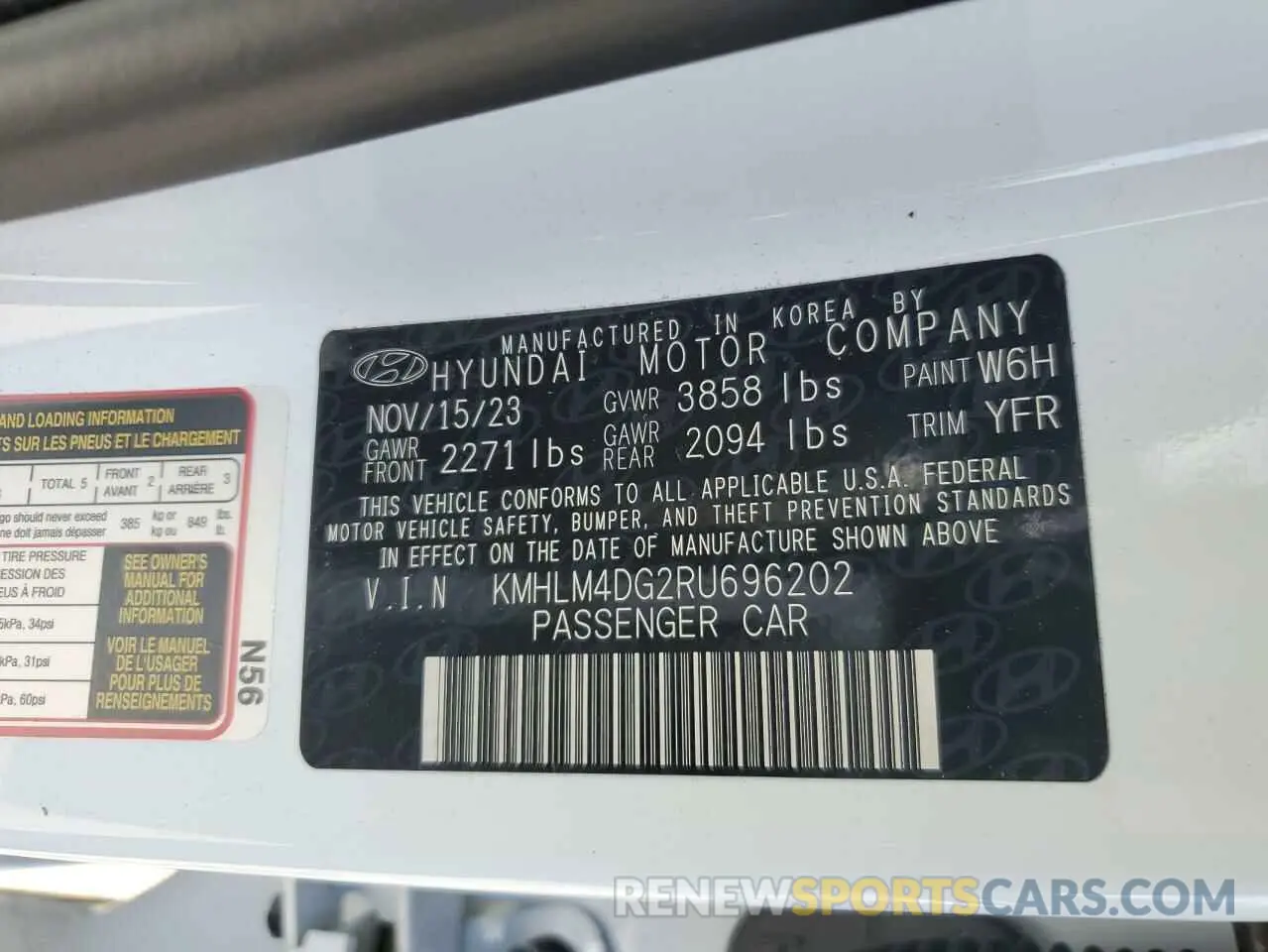 13 Photograph of a damaged car KMHLM4DG2RU696202 HYUNDAI ELANTRA 2024