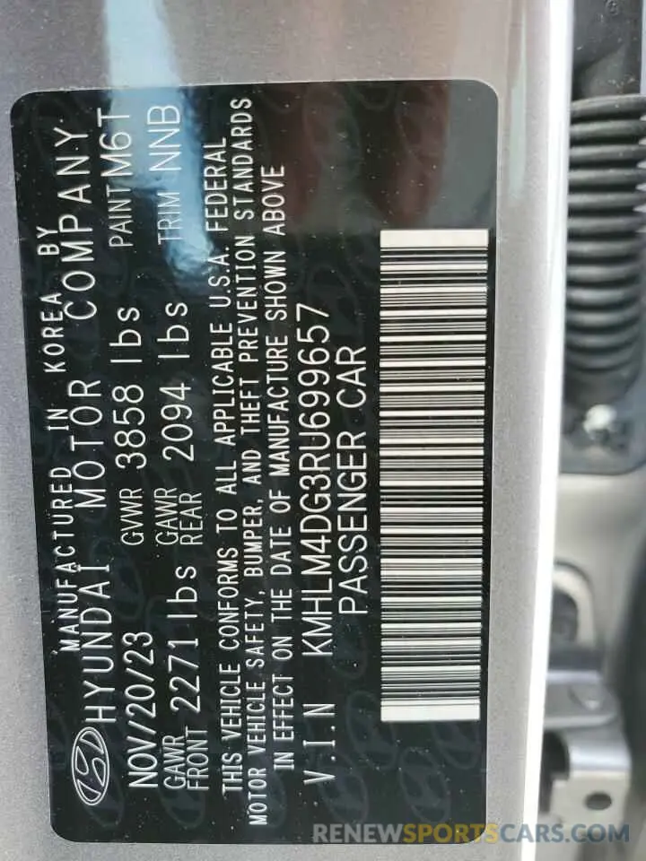 13 Photograph of a damaged car KMHLM4DG3RU699657 HYUNDAI ELANTRA 2024
