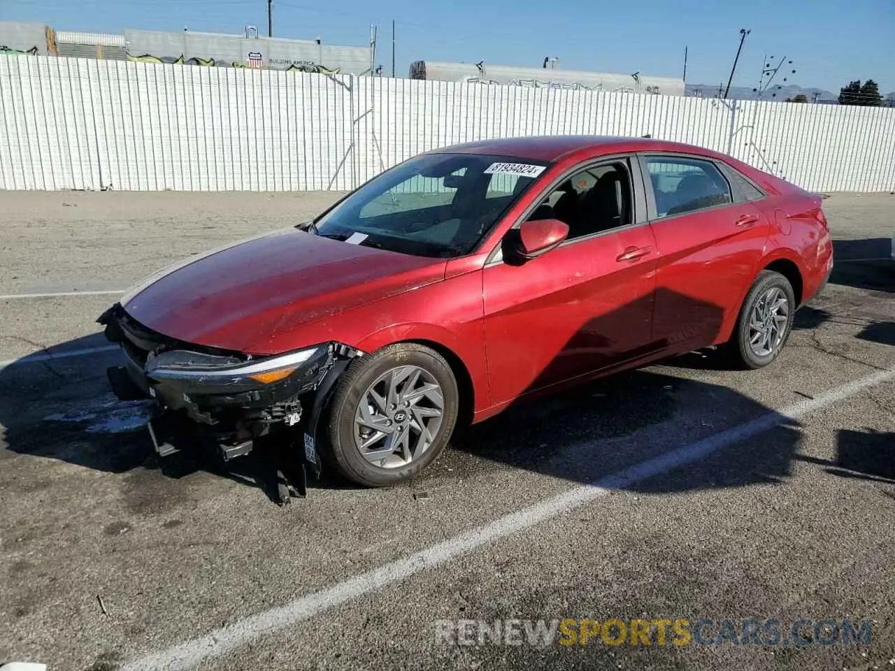 1 Photograph of a damaged car KMHLM4DG4RU657451 HYUNDAI ELANTRA 2024