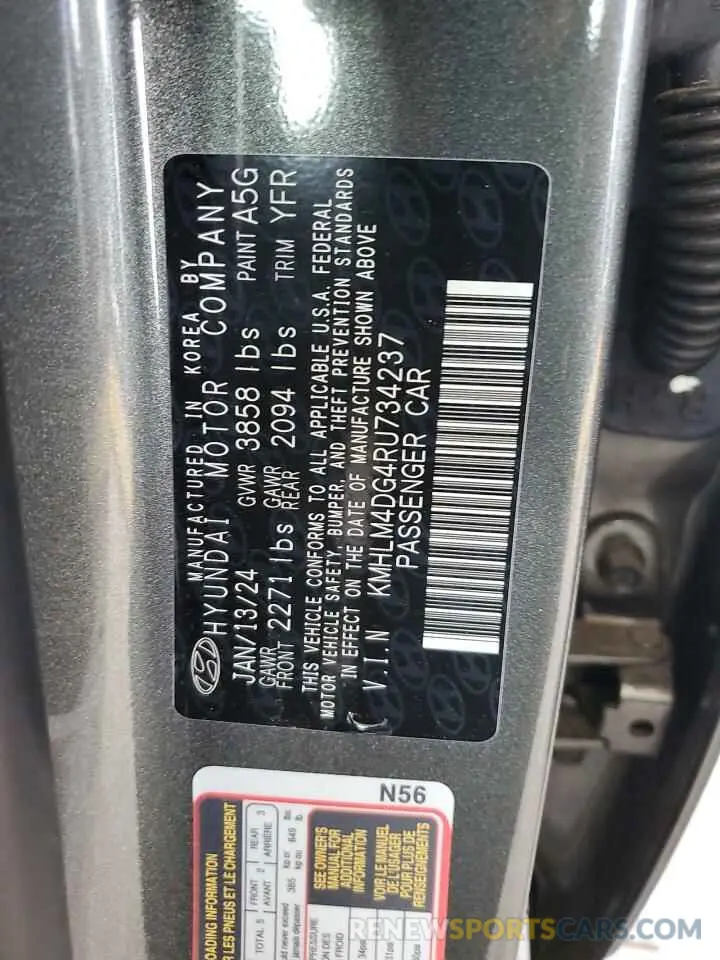 12 Photograph of a damaged car KMHLM4DG4RU734237 HYUNDAI ELANTRA 2024