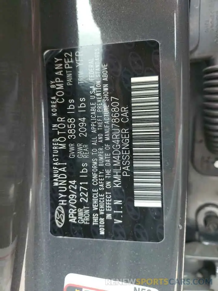 12 Photograph of a damaged car KMHLM4DG4RU786807 HYUNDAI ELANTRA 2024