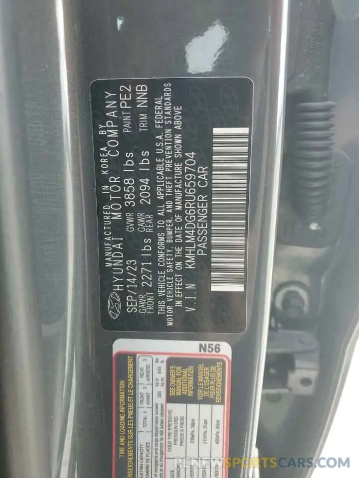 13 Photograph of a damaged car KMHLM4DG6RU659704 HYUNDAI ELANTRA 2024