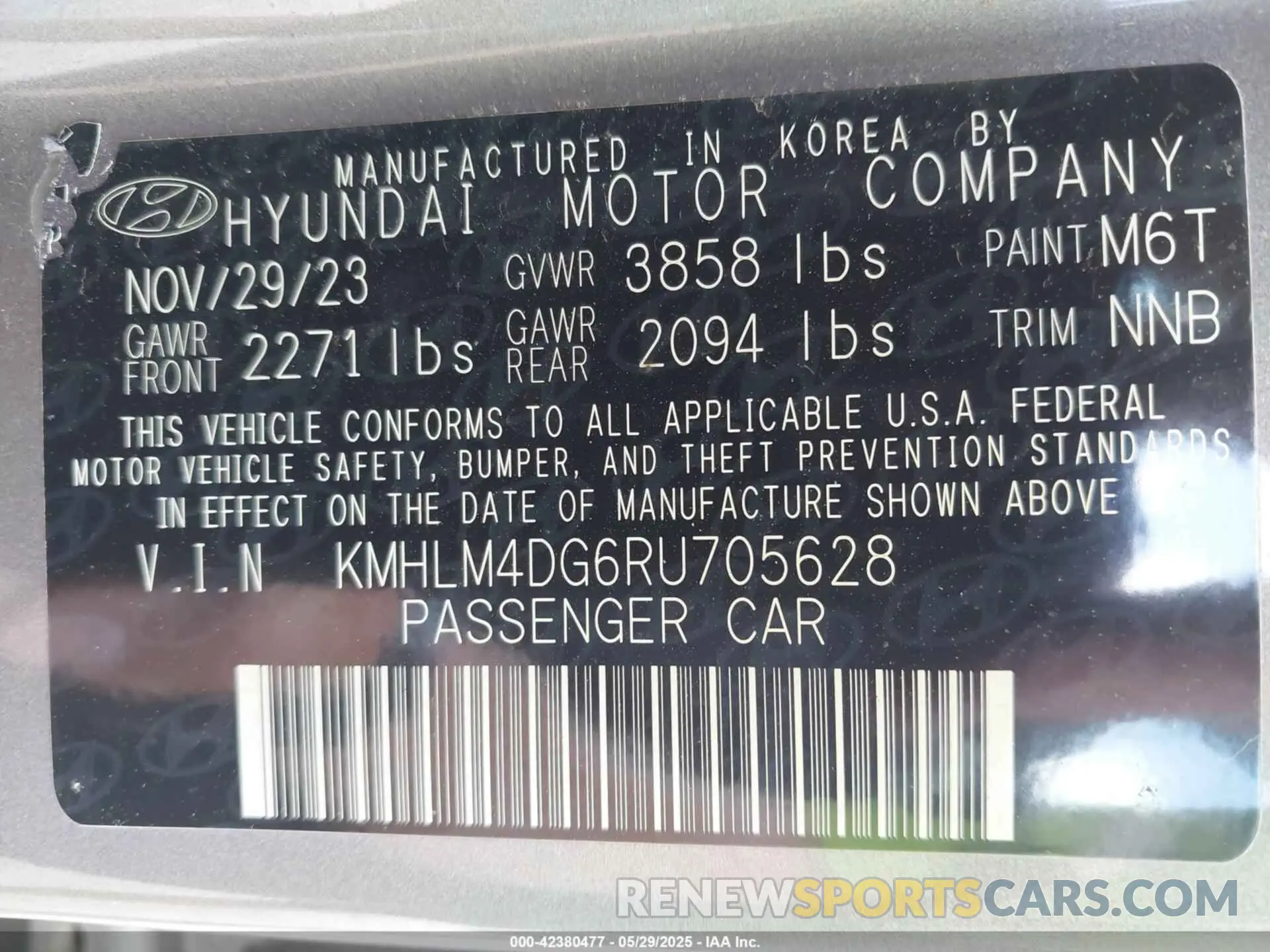9 Photograph of a damaged car KMHLM4DG6RU705628 HYUNDAI ELANTRA 2024