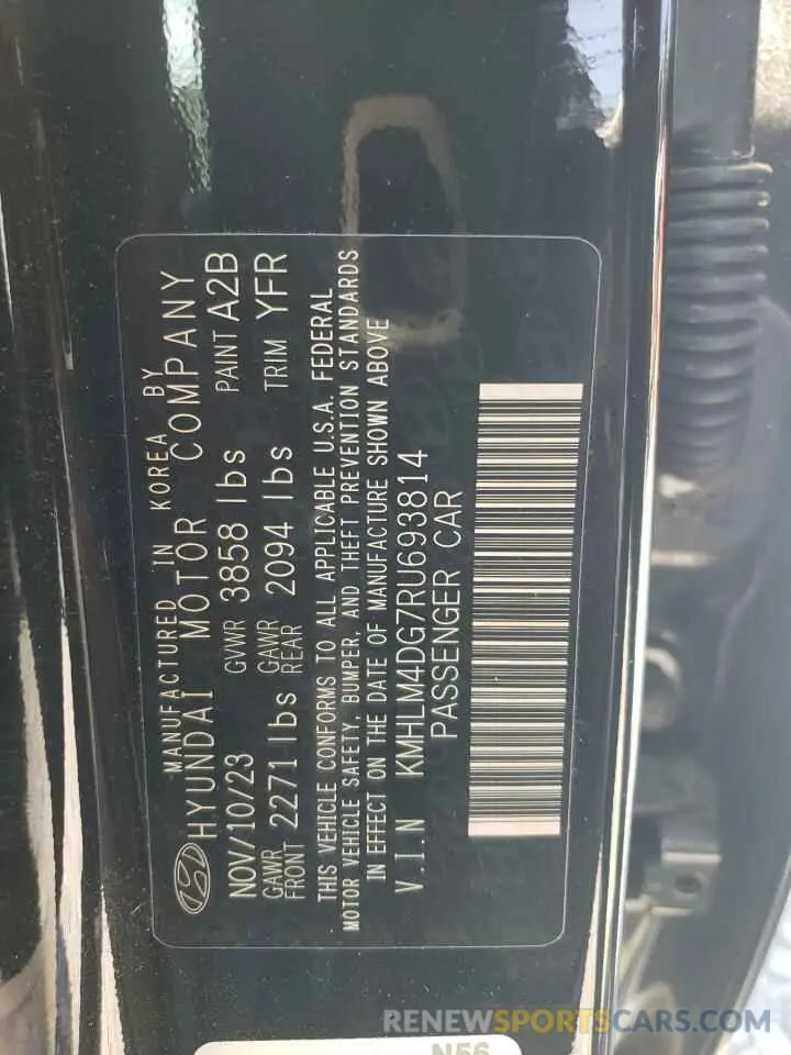 12 Photograph of a damaged car KMHLM4DG7RU693814 HYUNDAI ELANTRA 2024