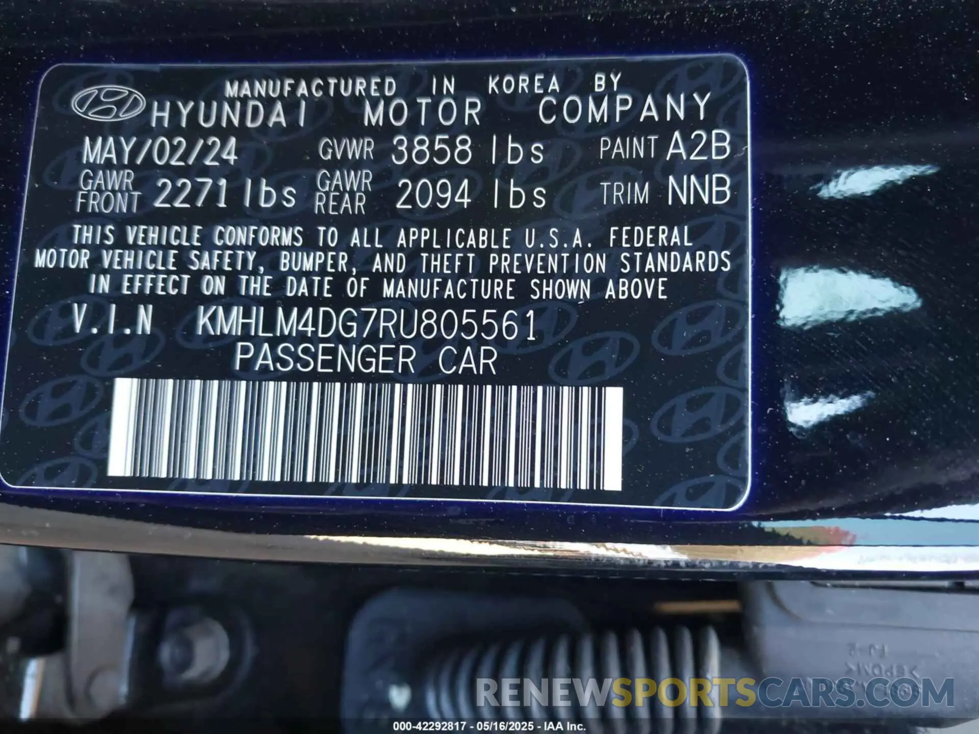 9 Photograph of a damaged car KMHLM4DG7RU805561 HYUNDAI ELANTRA 2024