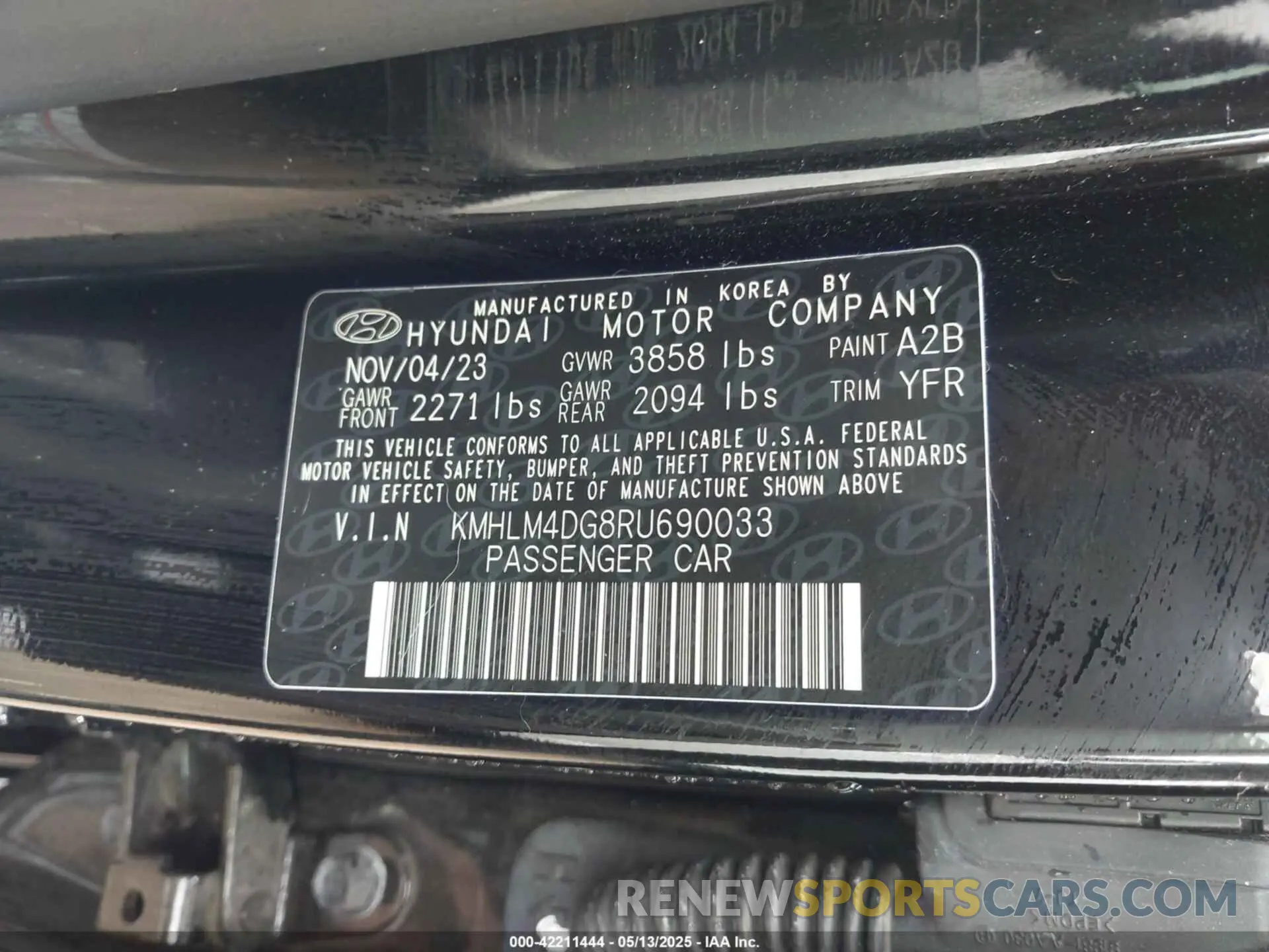 9 Photograph of a damaged car KMHLM4DG8RU690033 HYUNDAI ELANTRA 2024