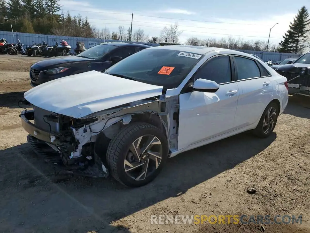 1 Photograph of a damaged car KMHLM4DG8RU790181 HYUNDAI ELANTRA 2024