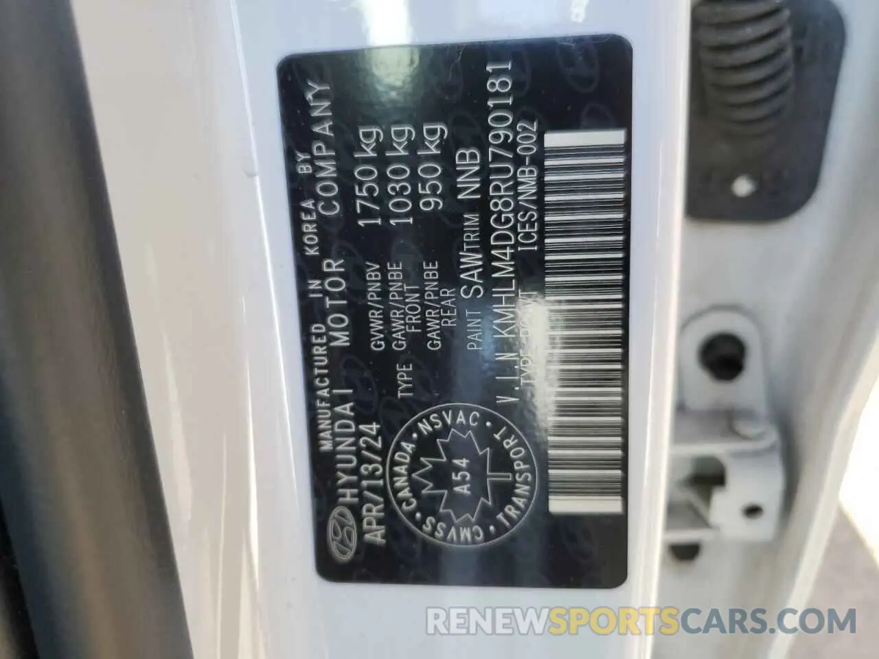 12 Photograph of a damaged car KMHLM4DG8RU790181 HYUNDAI ELANTRA 2024