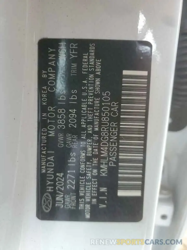 13 Photograph of a damaged car KMHLM4DG8RU850105 HYUNDAI ELANTRA 2024