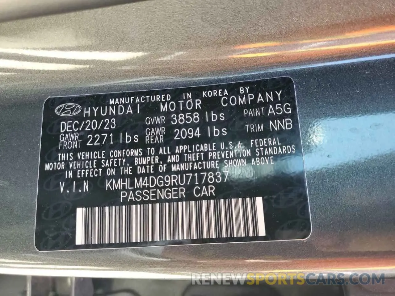 12 Photograph of a damaged car KMHLM4DG9RU717837 HYUNDAI ELANTRA 2024