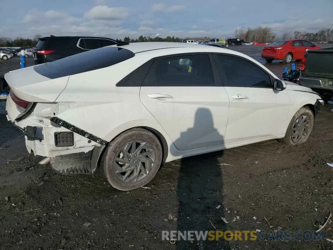 3 Photograph of a damaged car KMHLM4DG9RU736534 HYUNDAI ELANTRA 2024