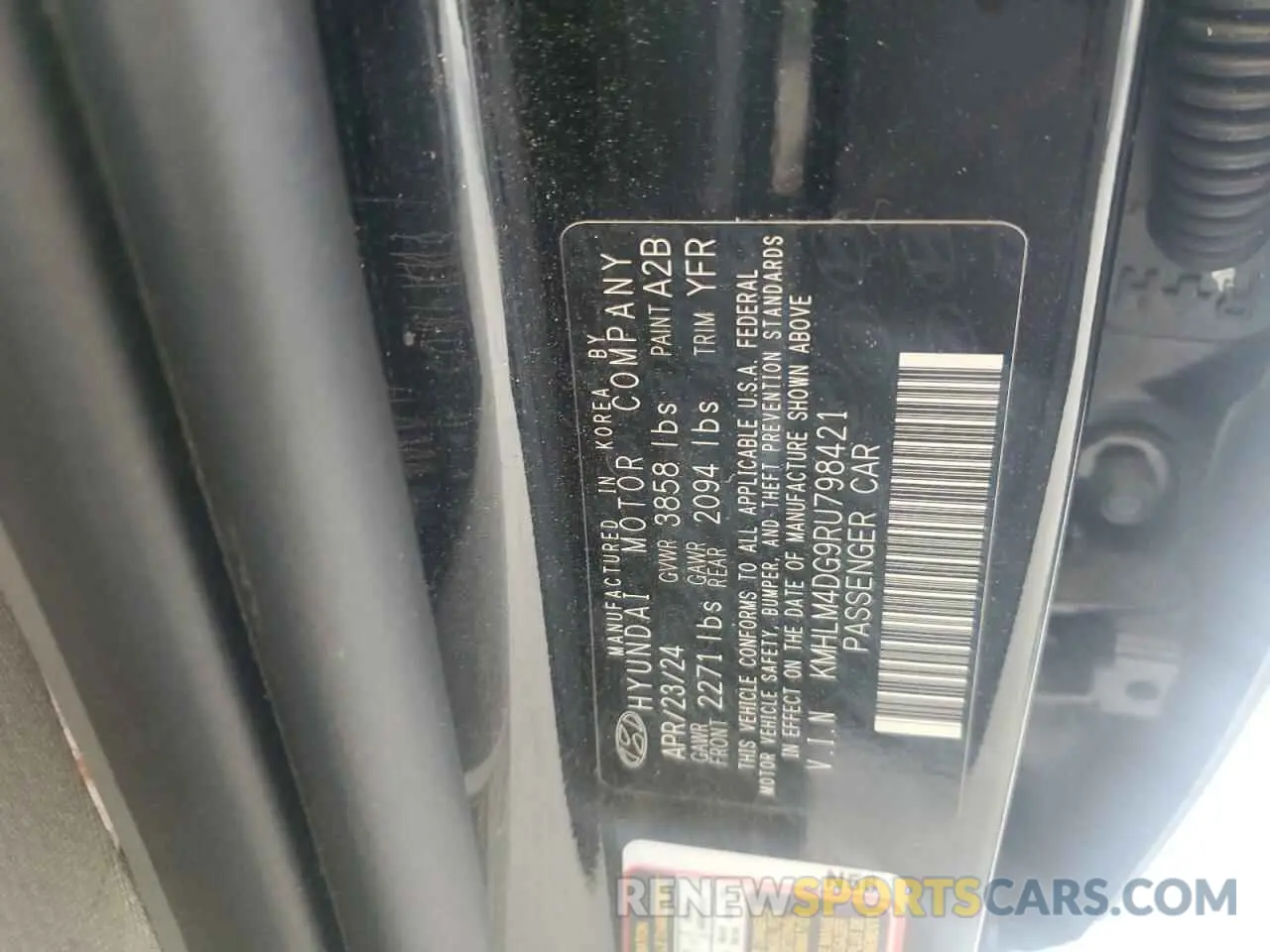 12 Photograph of a damaged car KMHLM4DG9RU798421 HYUNDAI ELANTRA 2024
