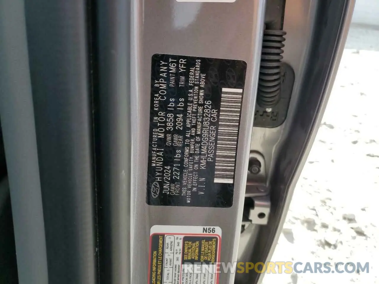 12 Photograph of a damaged car KMHLM4DG9RU832826 HYUNDAI ELANTRA 2024
