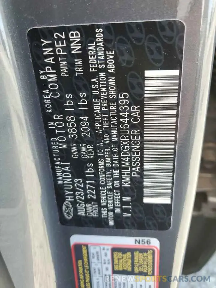 12 Photograph of a damaged car KMHLM4DGXRU644395 HYUNDAI ELANTRA 2024