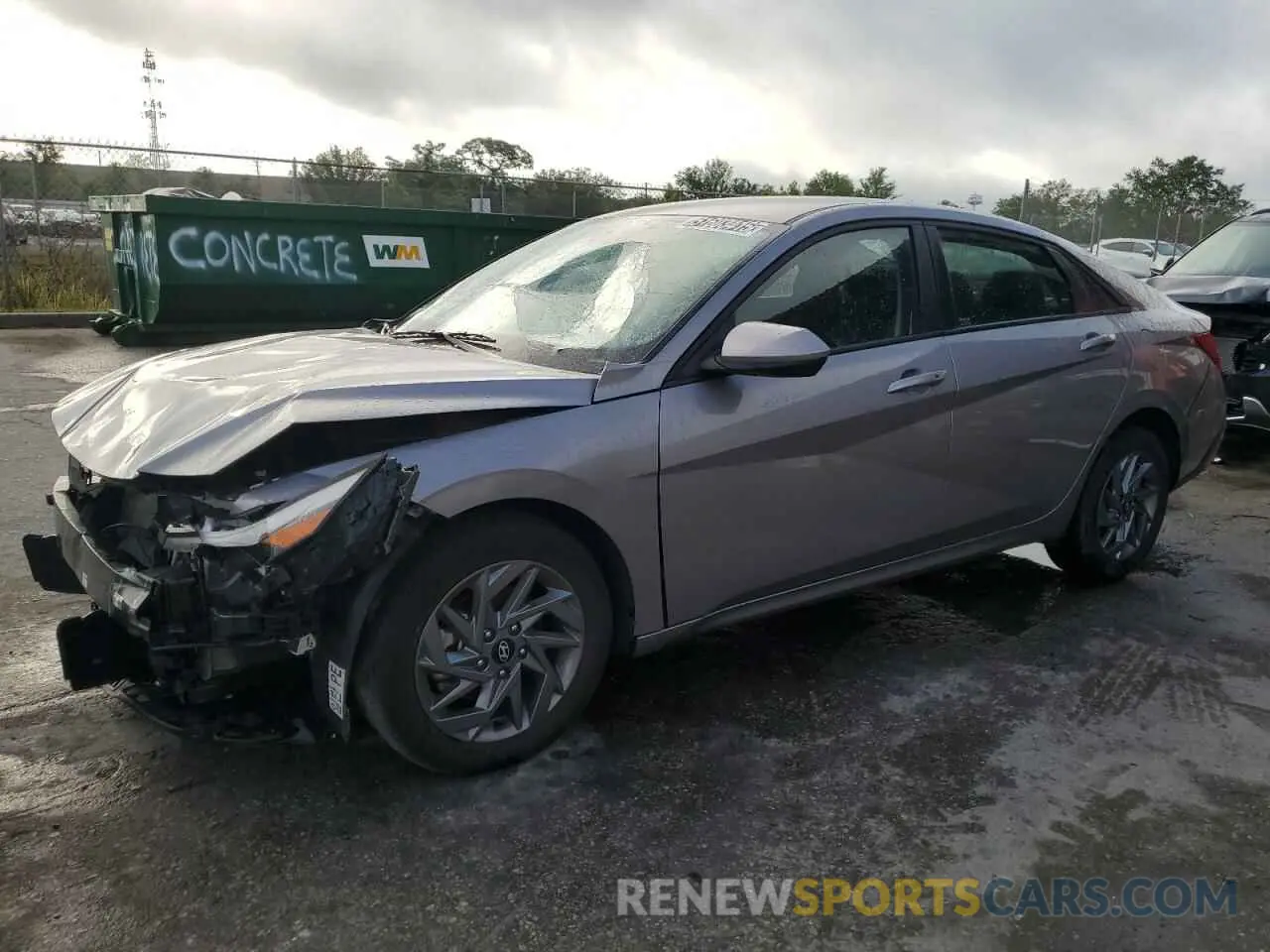 1 Photograph of a damaged car KMHLM4DGXRU656644 HYUNDAI ELANTRA 2024