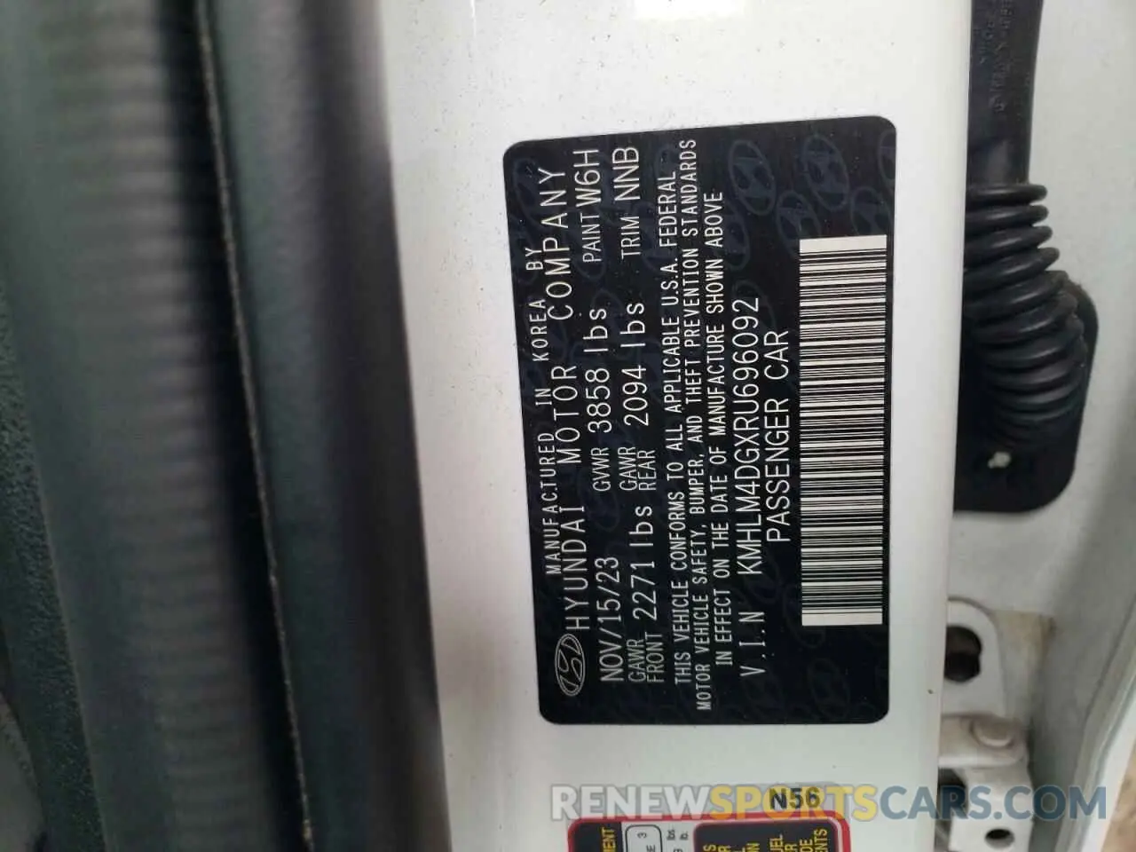 13 Photograph of a damaged car KMHLM4DGXRU696092 HYUNDAI ELANTRA 2024