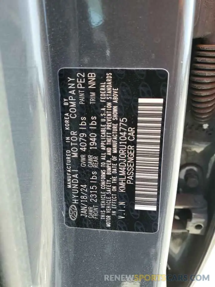 12 Photograph of a damaged car KMHLM4DJ0RU104775 HYUNDAI ELANTRA 2024