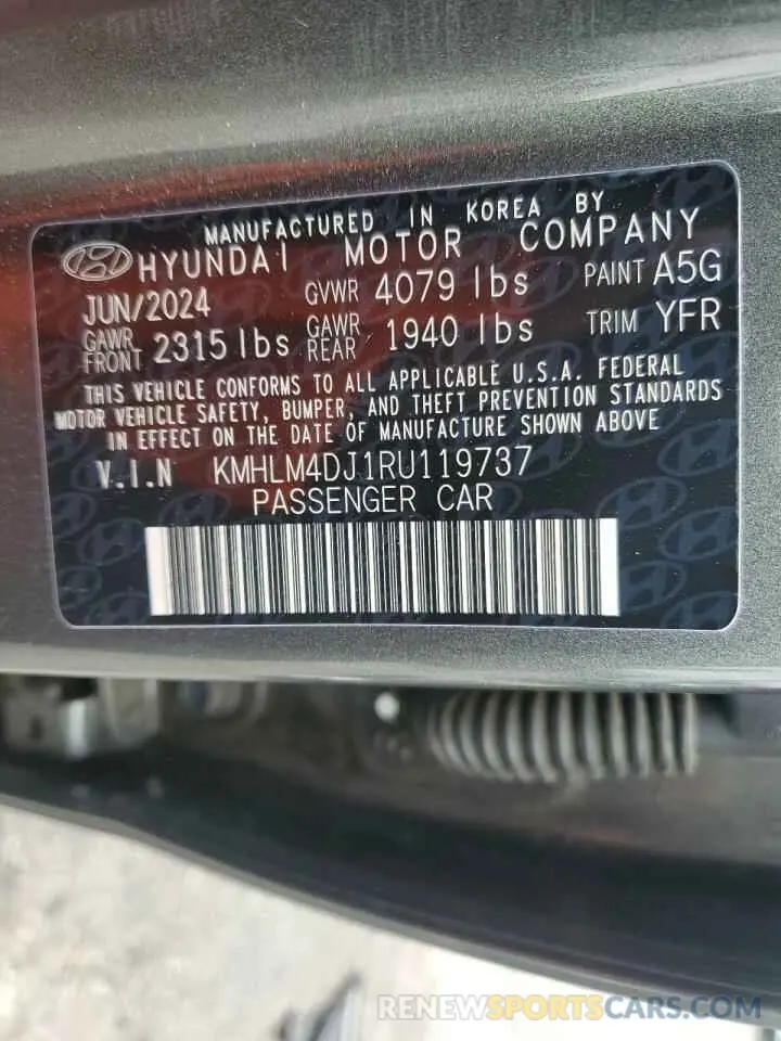 15 Photograph of a damaged car KMHLM4DJ1RU119737 HYUNDAI ELANTRA 2024