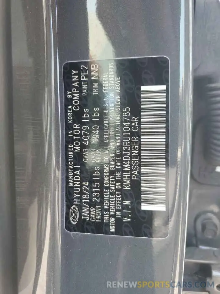 13 Photograph of a damaged car KMHLM4DJ3RU104785 HYUNDAI ELANTRA 2024