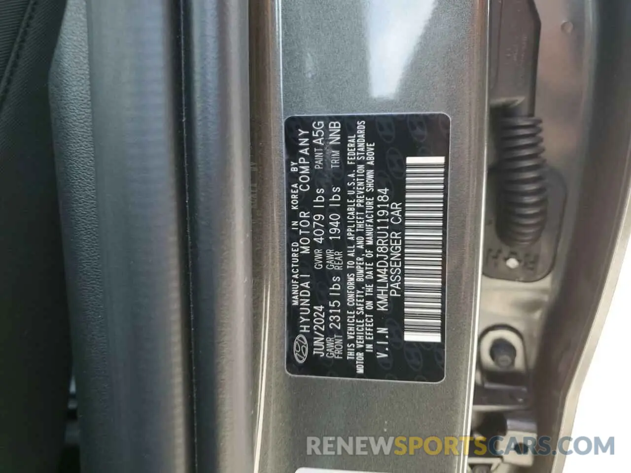 13 Photograph of a damaged car KMHLM4DJ8RU119184 HYUNDAI ELANTRA 2024