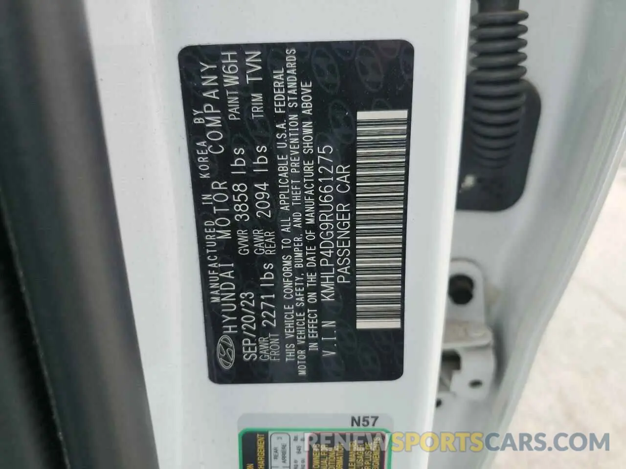 12 Photograph of a damaged car KMHLP4DG9RU661275 HYUNDAI ELANTRA 2024