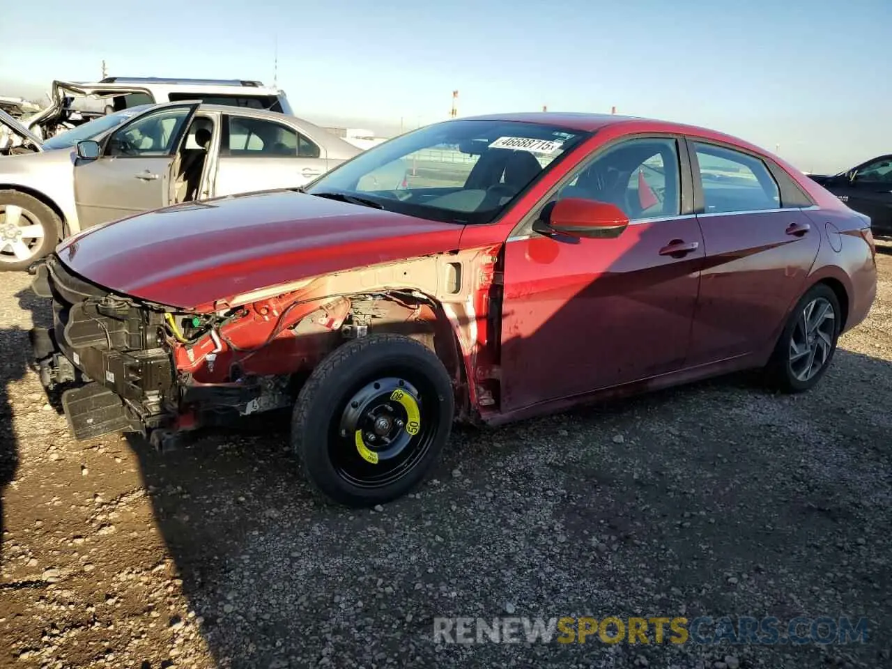 1 Photograph of a damaged car KMHLS4DG0RU770996 HYUNDAI ELANTRA 2024
