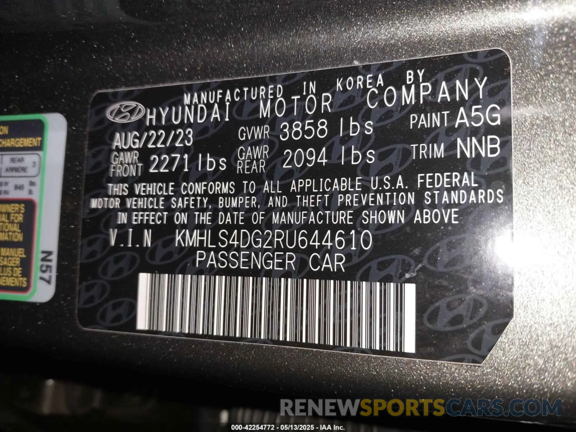 9 Photograph of a damaged car KMHLS4DG2RU644610 HYUNDAI ELANTRA 2024