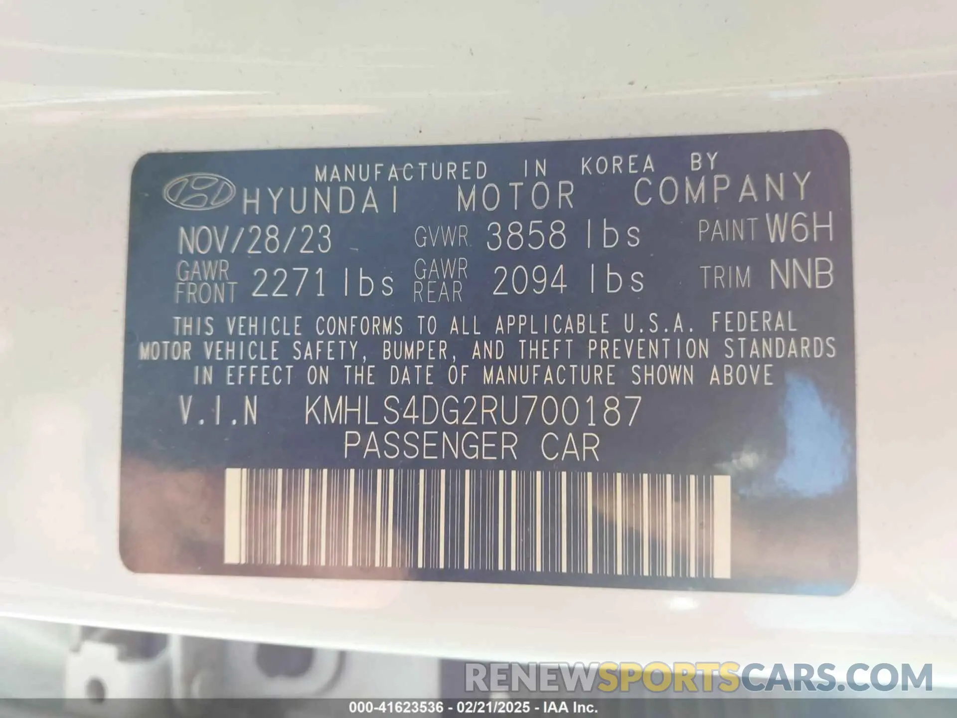 9 Photograph of a damaged car KMHLS4DG2RU700187 HYUNDAI ELANTRA 2024