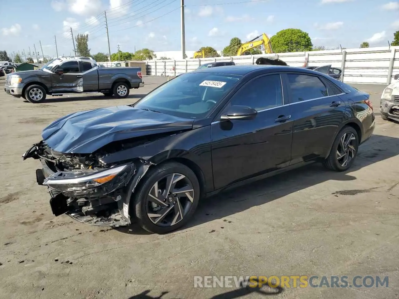 1 Photograph of a damaged car KMHLS4DG2RU756503 HYUNDAI ELANTRA 2024