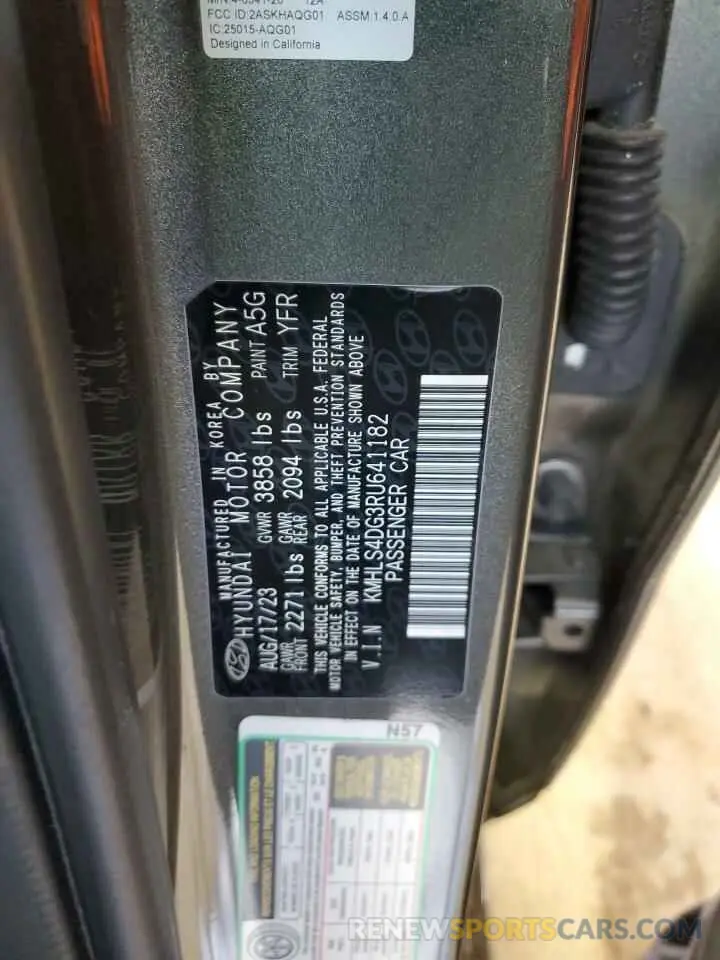 12 Photograph of a damaged car KMHLS4DG3RU641182 HYUNDAI ELANTRA 2024