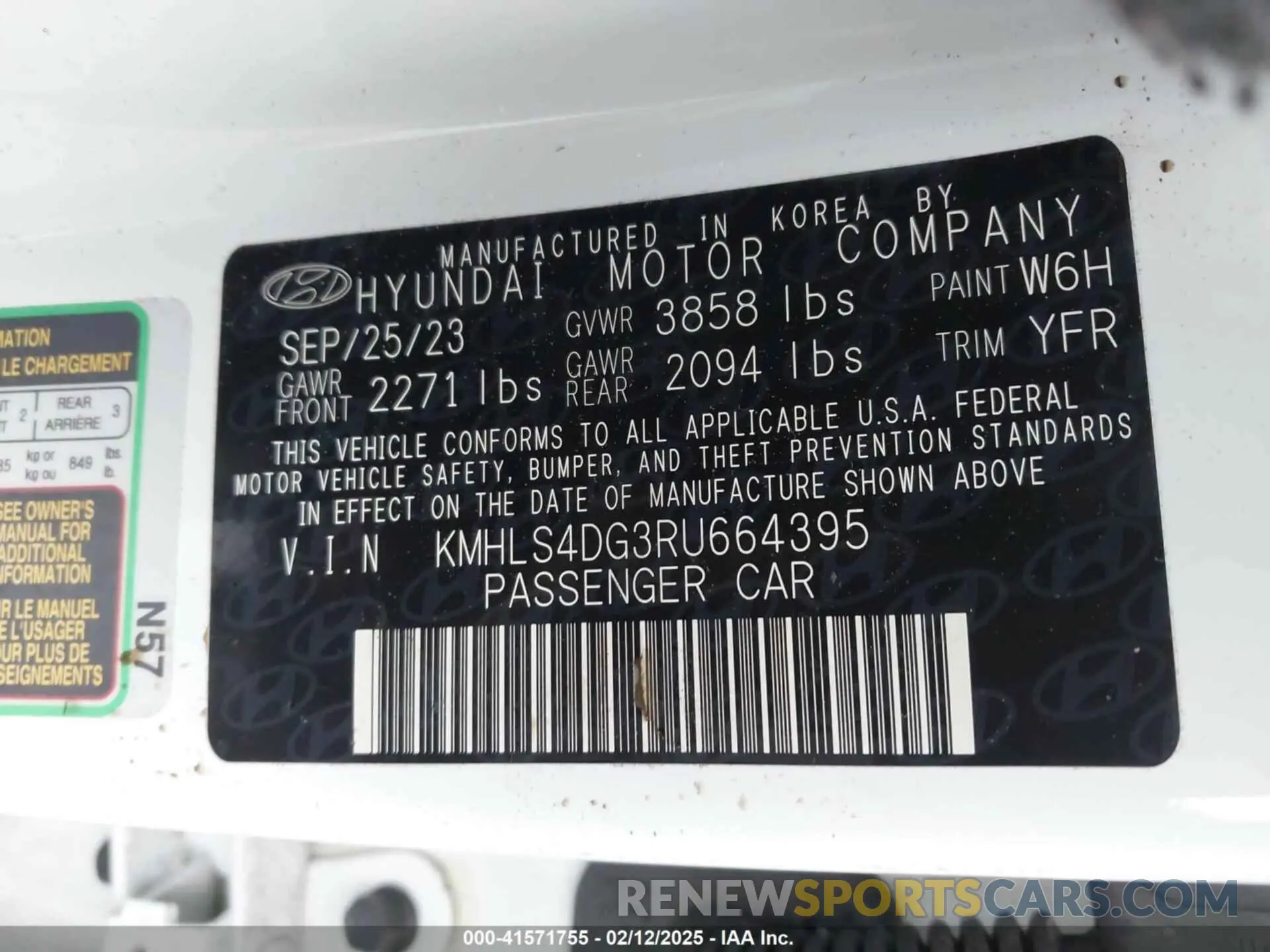 9 Photograph of a damaged car KMHLS4DG3RU664395 HYUNDAI ELANTRA 2024