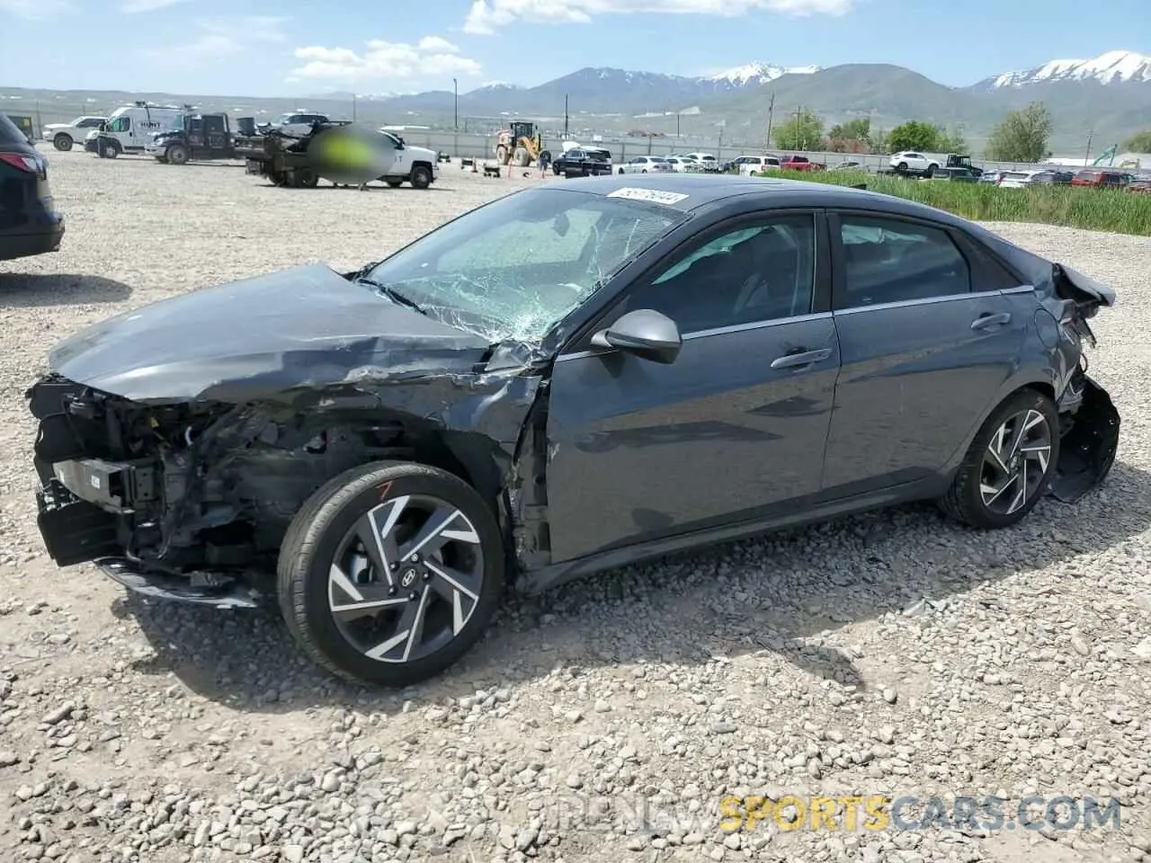 1 Photograph of a damaged car KMHLS4DG4RU645502 HYUNDAI ELANTRA 2024
