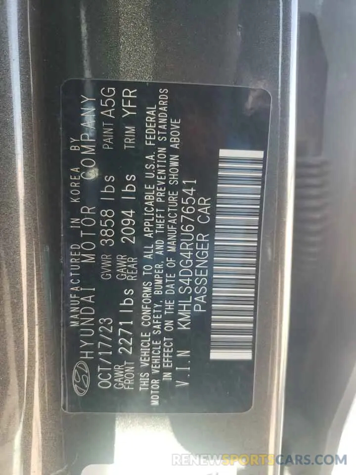13 Photograph of a damaged car KMHLS4DG4RU676541 HYUNDAI ELANTRA 2024