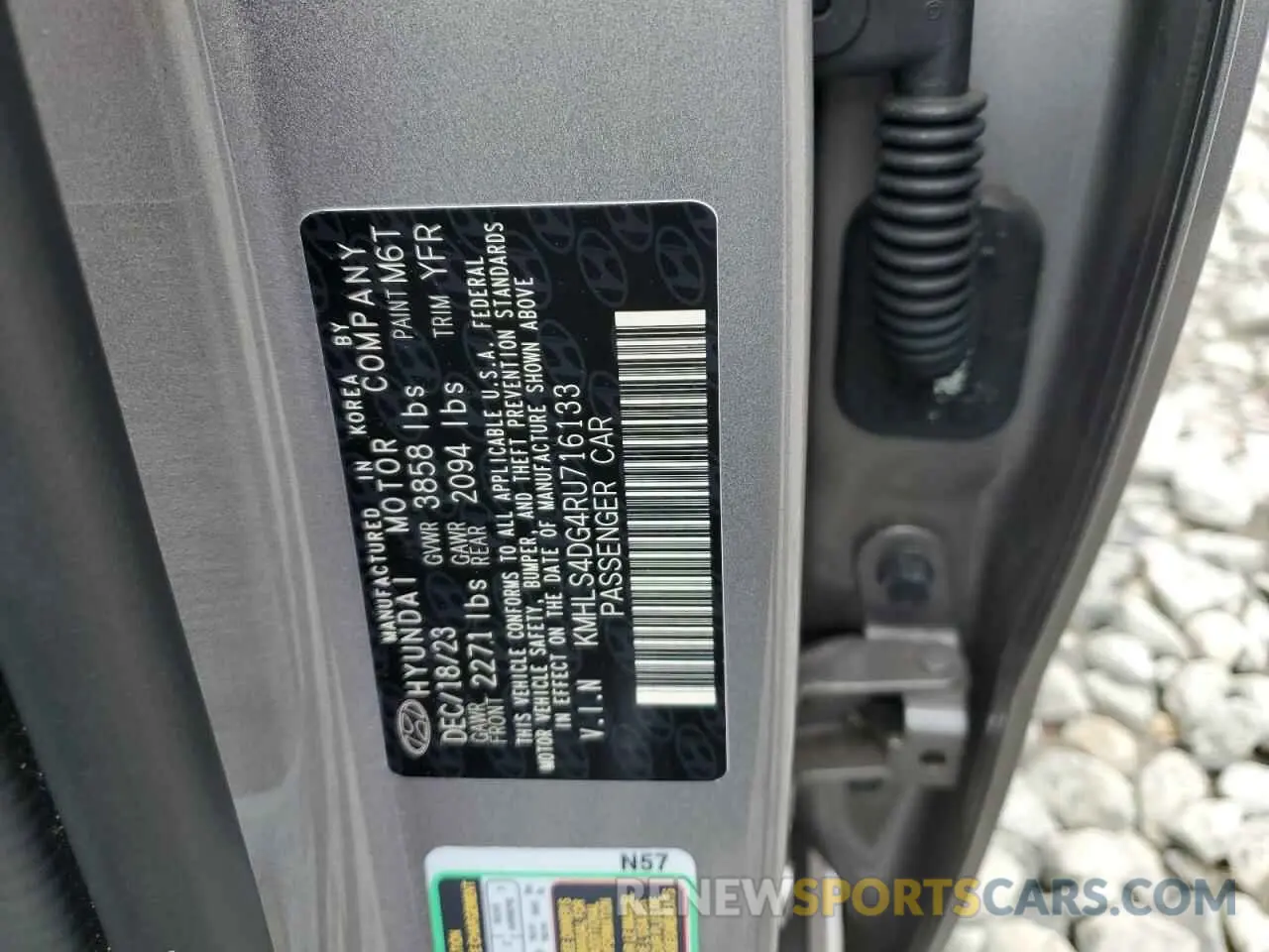 14 Photograph of a damaged car KMHLS4DG4RU716133 HYUNDAI ELANTRA 2024