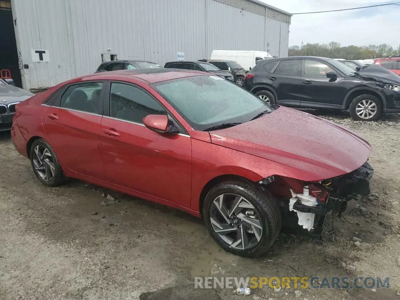 4 Photograph of a damaged car KMHLS4DG6RU715968 HYUNDAI ELANTRA 2024