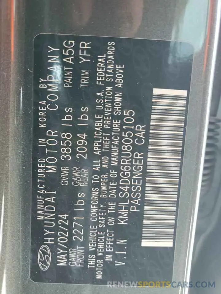 13 Photograph of a damaged car KMHLS4DG6RU805105 HYUNDAI ELANTRA 2024