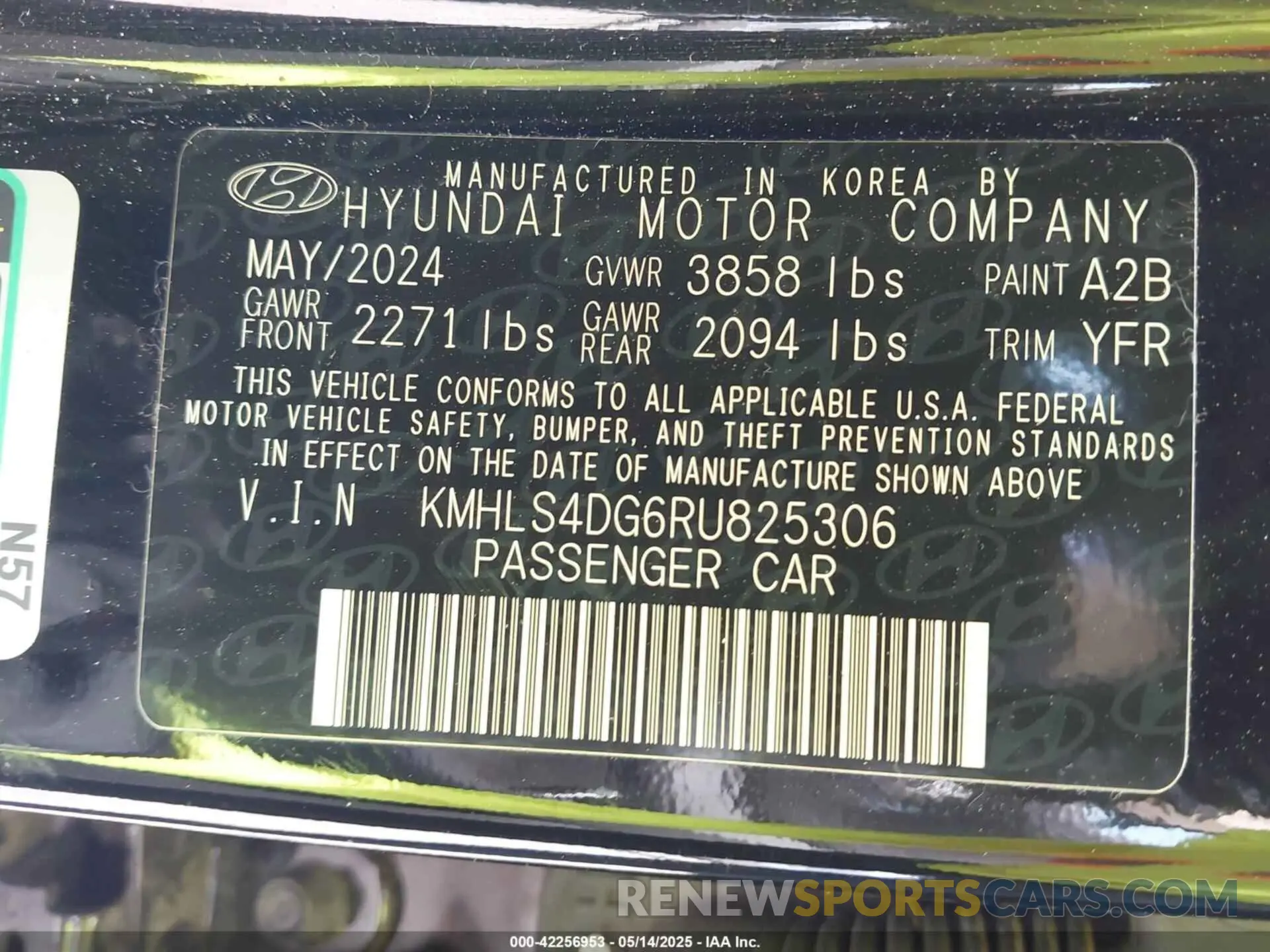 9 Photograph of a damaged car KMHLS4DG6RU825306 HYUNDAI ELANTRA 2024