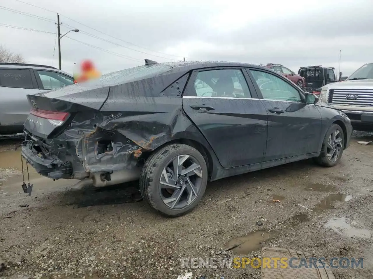 3 Photograph of a damaged car KMHLS4DG7RU778853 HYUNDAI ELANTRA 2024