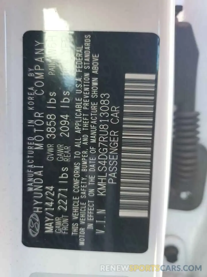 14 Photograph of a damaged car KMHLS4DG7RU813083 HYUNDAI ELANTRA 2024