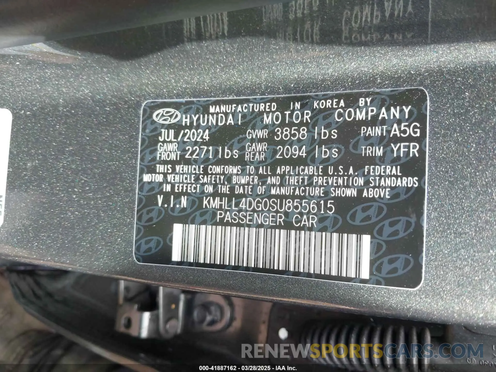 9 Photograph of a damaged car KMHLL4DG0SU855615 HYUNDAI ELANTRA 2025